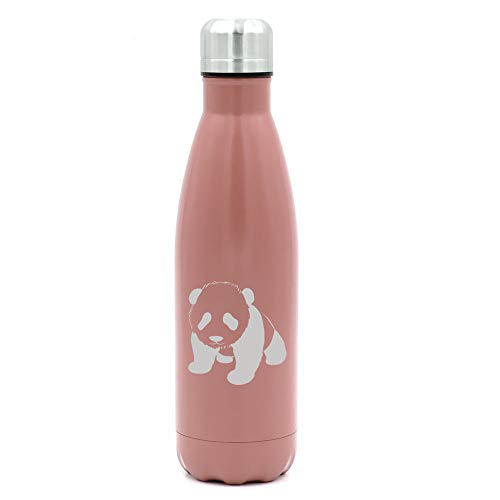 MIP Brand 17 oz. Double Wall Vacuum Insulated Stainless Steel Water Bottle Travel Mug Cup Baby Panda (Rose Gold)