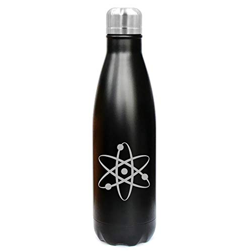 MIP Brand 17 oz. Double Wall Vacuum Insulated Stainless Steel Water Bottle Travel Mug Cup Atom Science Atheist (Black)