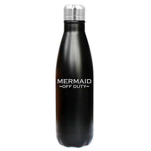 MIP Brand 17 oz. Double Wall Vacuum Insulated Stainless Steel Water Bottle Travel Mug Cup Mermaid Off Duty (Black)