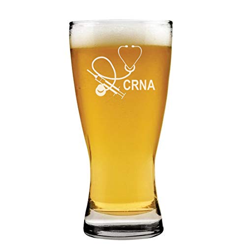 15 oz Beer Pilsner Glass CRNA Nurse Anesthetist Anesthesiology