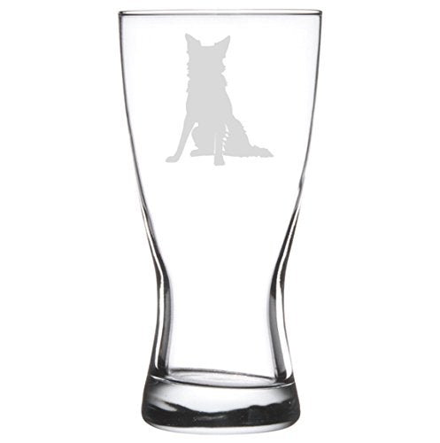 15 oz Beer Pilsner Glass Border Collie