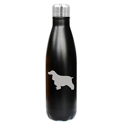 MIP Brand 17 oz. Double Wall Vacuum Insulated Stainless Steel Water Bottle Travel Mug Cup Cocker Spaniel (Black)