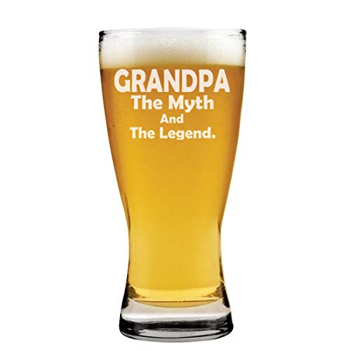 15 oz Beer Pilsner Glass Grandpa Myth Legend Grandfather