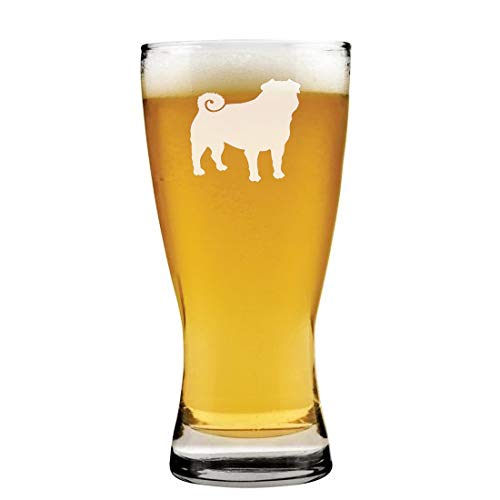 15 oz Beer Pilsner Glass Pug