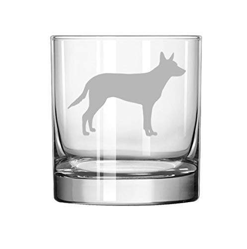 11 oz Rocks Whiskey Highball Glass Australian Kelpie