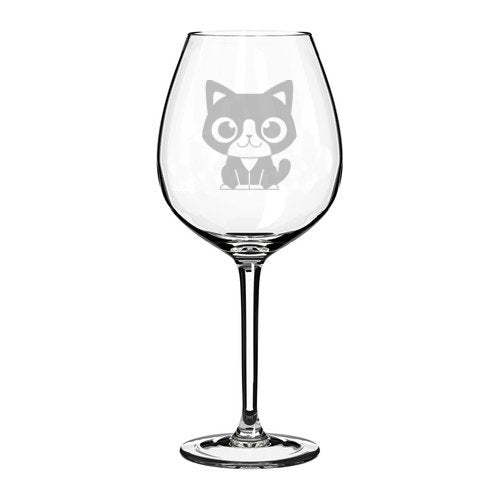Wine Glass Goblet Cute Cat (20 oz Jumbo)