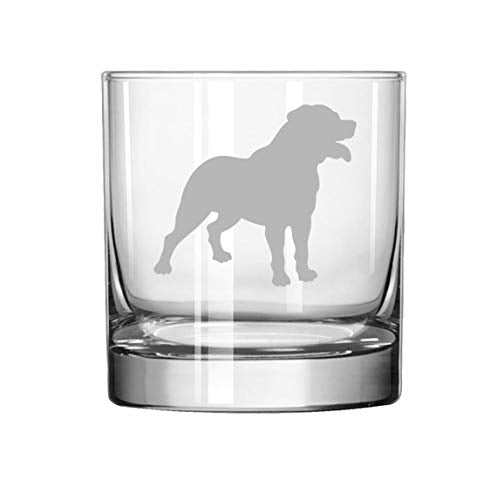 11 oz Rocks Whiskey Highball Glass Rottweiler