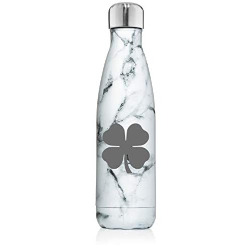 MIP Brand 17 oz. Double Wall Vacuum Insulated Stainless Steel Water Bottle Travel Mug Cup 4 Leaf Clover Shamrock