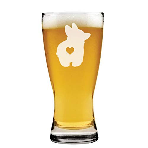 15 oz Beer Pilsner Glass Corgi Butt