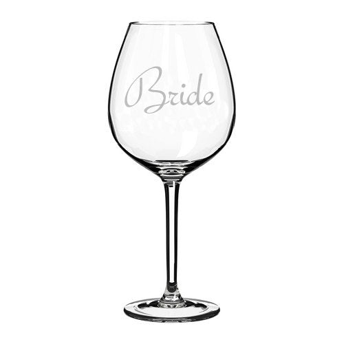 Wine Glass Goblet Wedding Bachelorette Bride (20 oz Jumbo),MIP