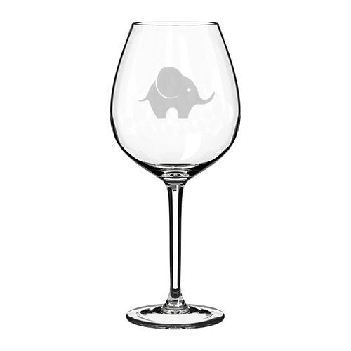 Wine Glass Goblet Baby Elephant (20 oz Jumbo)