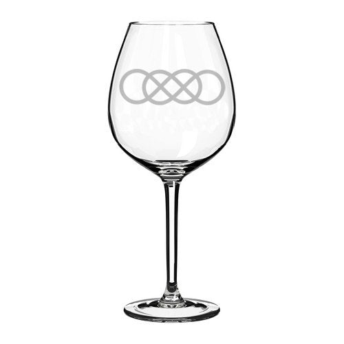 Wine Glass Goblet Double Infinity (20 oz Jumbo)