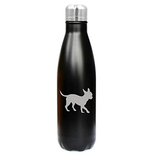 MIP Brand 17 oz. Double Wall Vacuum Insulated Stainless Steel Water Bottle Travel Mug Cup Chihuahua (Black)