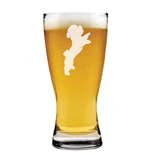 15 oz Beer Pilsner Glass Bichon Frise