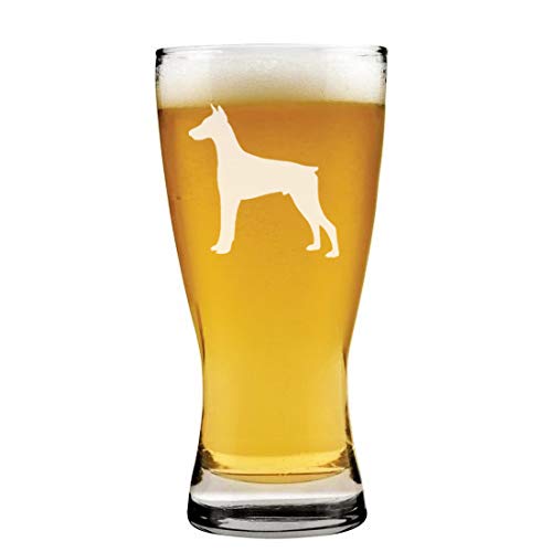 15 oz Beer Pilsner Glass Doberman