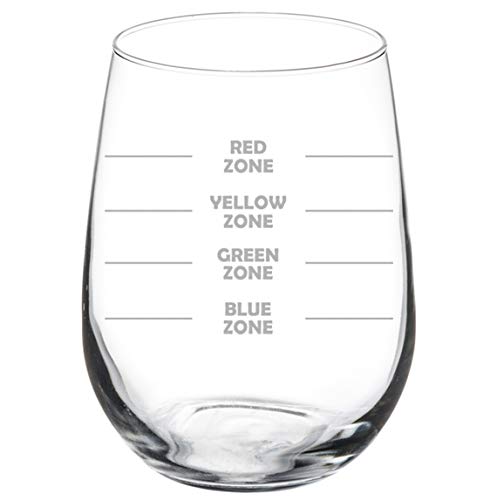 Wine Glass Goblet Zones Of Regulations Teacher School Counselor Social Worker Day Care (17 oz Stemless)