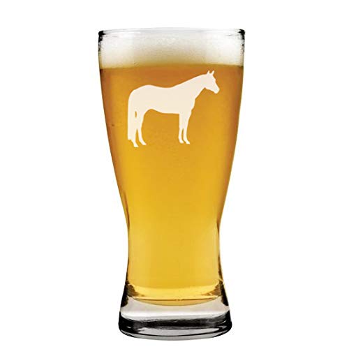 15 oz Beer Pilsner Glass Quarter Horse