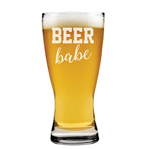 15 oz Beer Pilsner Glass Beer Babe