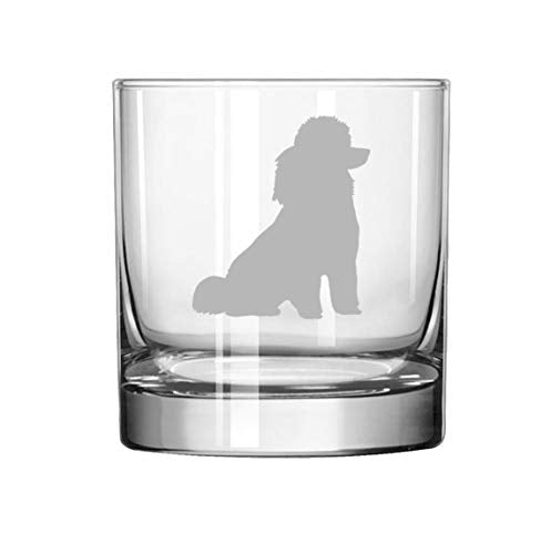 11 oz Rocks Whiskey Highball Glass Miniature Poodle Toy Poodle