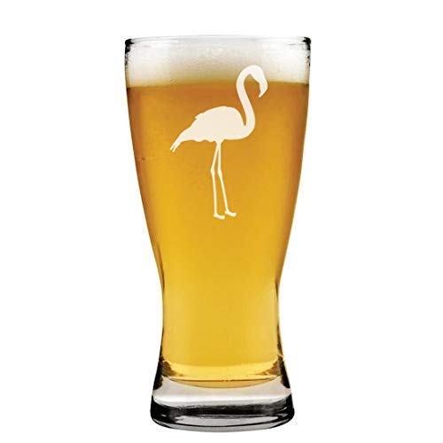 15 oz Beer Pilsner Glass Flamingo