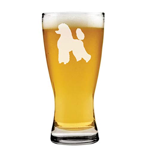 15 oz Beer Pilsner Glass Poodle