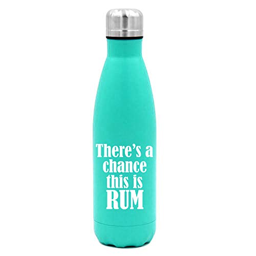 MIP Brand 17 oz. Double Wall Vacuum Insulated Stainless Steel Water Bottle Travel Mug Cup There's A Chance This is Rum (Light-Blue)