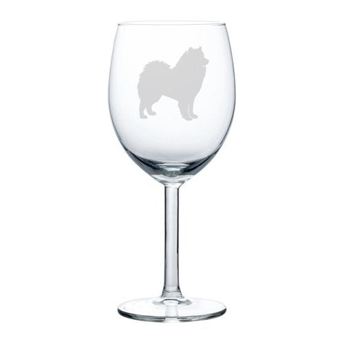 Wine Glass Goblet Samoyed (10 oz)