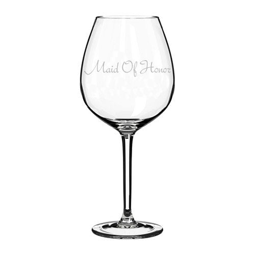 Wine Glass Goblet Wedding Bachelorette Maid of Honor (20 oz Jumbo),MIP