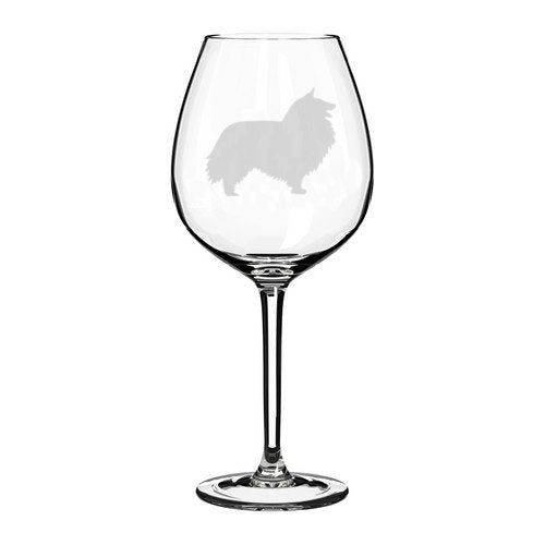 Wine Glass Goblet Shetland Sheepdog (20 oz Jumbo)