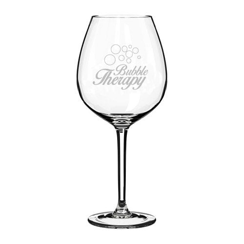 Wine Glass Goblet Funny Champagne Sparkling Wine Bubble Therapy (20 oz Jumbo)