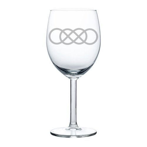 Wine Glass Goblet Double Infinity (10 oz)
