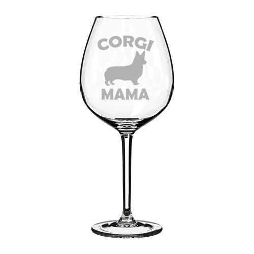 Wine Glass Goblet Corgi Mama (20 oz Jumbo)