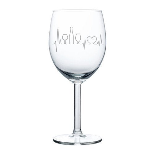 10 oz Wine Glass Love Heart Beats Wine,MIP