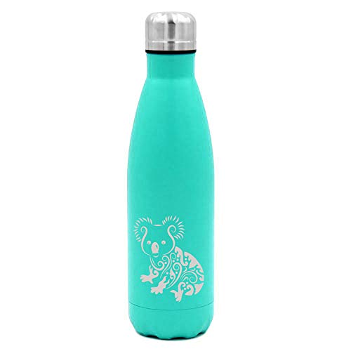 17 oz. Double Wall Vacuum Insulated Stainless Steel Water Bottle Travel Mug Cup Fancy Koala Bear (Light-Blue)