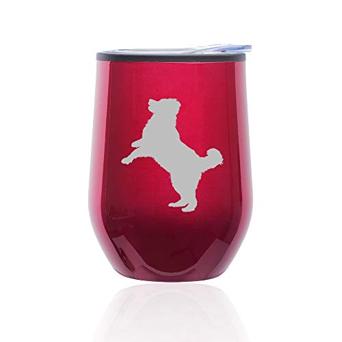 Stemless Wine Tumbler Coffee Travel Mug Glass With Lid Bernese Mountain Dog (Fuchsia)