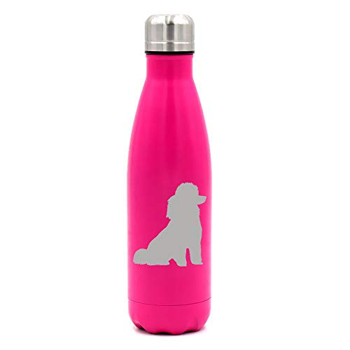 MIP Brand 17 oz. Double Wall Vacuum Insulated Stainless Steel Water Bottle Travel Mug Cup Miniature Poodle Toy Poodle (Pink)