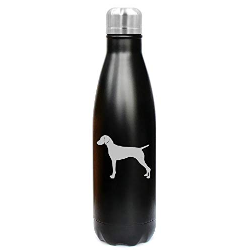 MIP Brand 17 oz. Double Wall Vacuum Insulated Stainless Steel Water Bottle Travel Mug Cup Vizsla (Black)