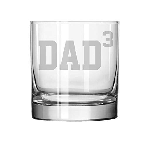 11 oz Rocks Whiskey Highball DAD x3 Cubed Father of 3