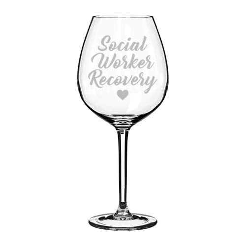 Wine Glass Goblet Social Worker Recovery (20 oz Jumbo)