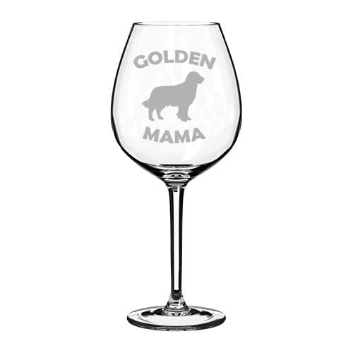 Wine Glass Goblet Golden Mama Golden Retriever (20 oz Jumbo)