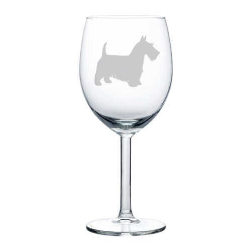 Wine Glass Goblet Scottie Scottish Terrier (10 oz)