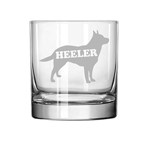 11 oz Rocks Whiskey Highball Glass Australian Cattle Dog HEELER