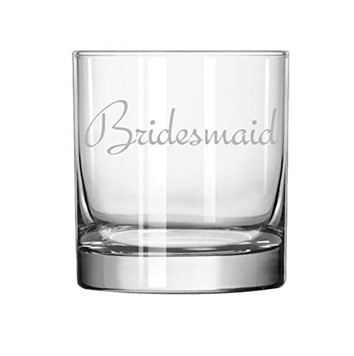 11 oz Rocks Whiskey Highball Glass Bridesmaid Bachelorette Wedding