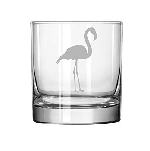 11 oz Rocks Whiskey Highball Glass Flamingo