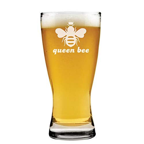 15 oz Beer Pilsner Glass Queen Bee