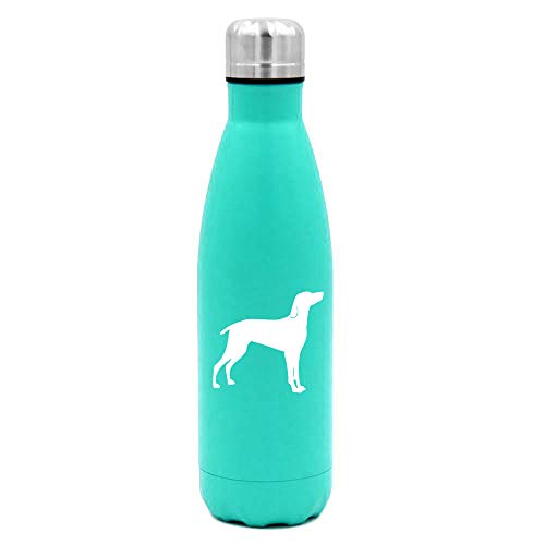 MIP Brand 17 oz. Double Wall Vacuum Insulated Stainless Steel Water Bottle Travel Mug Cup Weimaraner (Light-Blue)