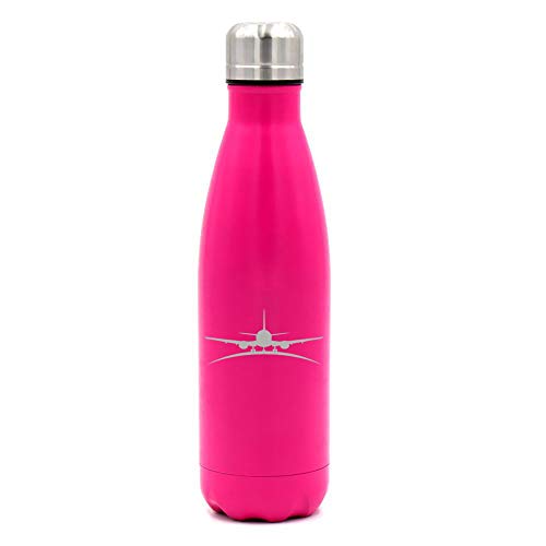 MIP Brand 17 oz. Double Wall Vacuum Insulated Stainless Steel Water Bottle Travel Mug Cup Airplane (Pink)