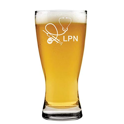 15 oz Beer Pilsner Glass Licensed Practical Nurse LPN