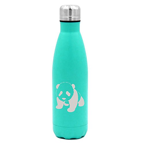 17 oz. Double Wall Vacuum Insulated Stainless Steel Water Bottle Travel Mug Cup Baby Panda (Light-Blue)