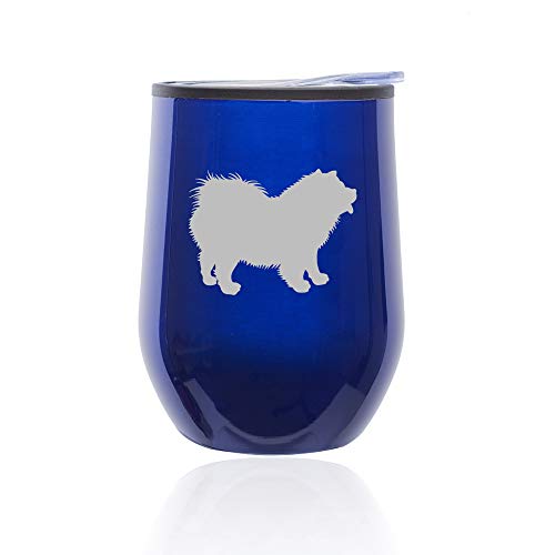 Stemless Wine Tumbler Coffee Travel Mug Glass With Lid Chow Chow